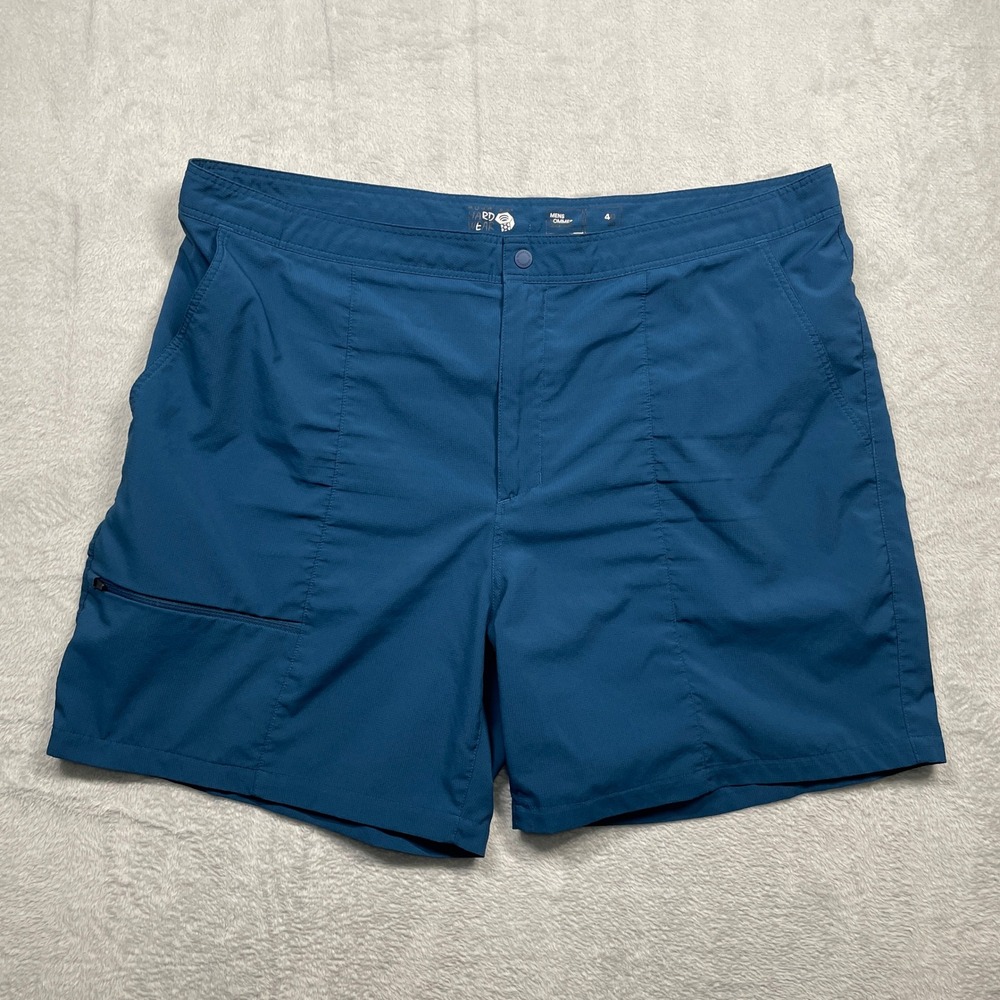 Mountain Hardwear Basin Shorts Mens 40 Blue Ripstop Hiking